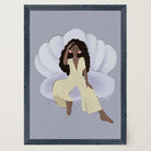 Woman Sitting in Chair Wall Art Print-Skudaboo