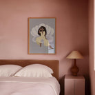 Woman Sitting in Chair Wall Art Print-Skudaboo