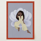 Woman Sitting in Chair Wall Art Print-Skudaboo