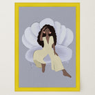 Woman Sitting in Chair Wall Art Print-Skudaboo