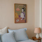 Woman Sitting at Table Wall Art Print-Skudaboo