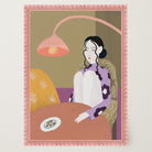 Woman Sitting at Table Wall Art Print-Skudaboo