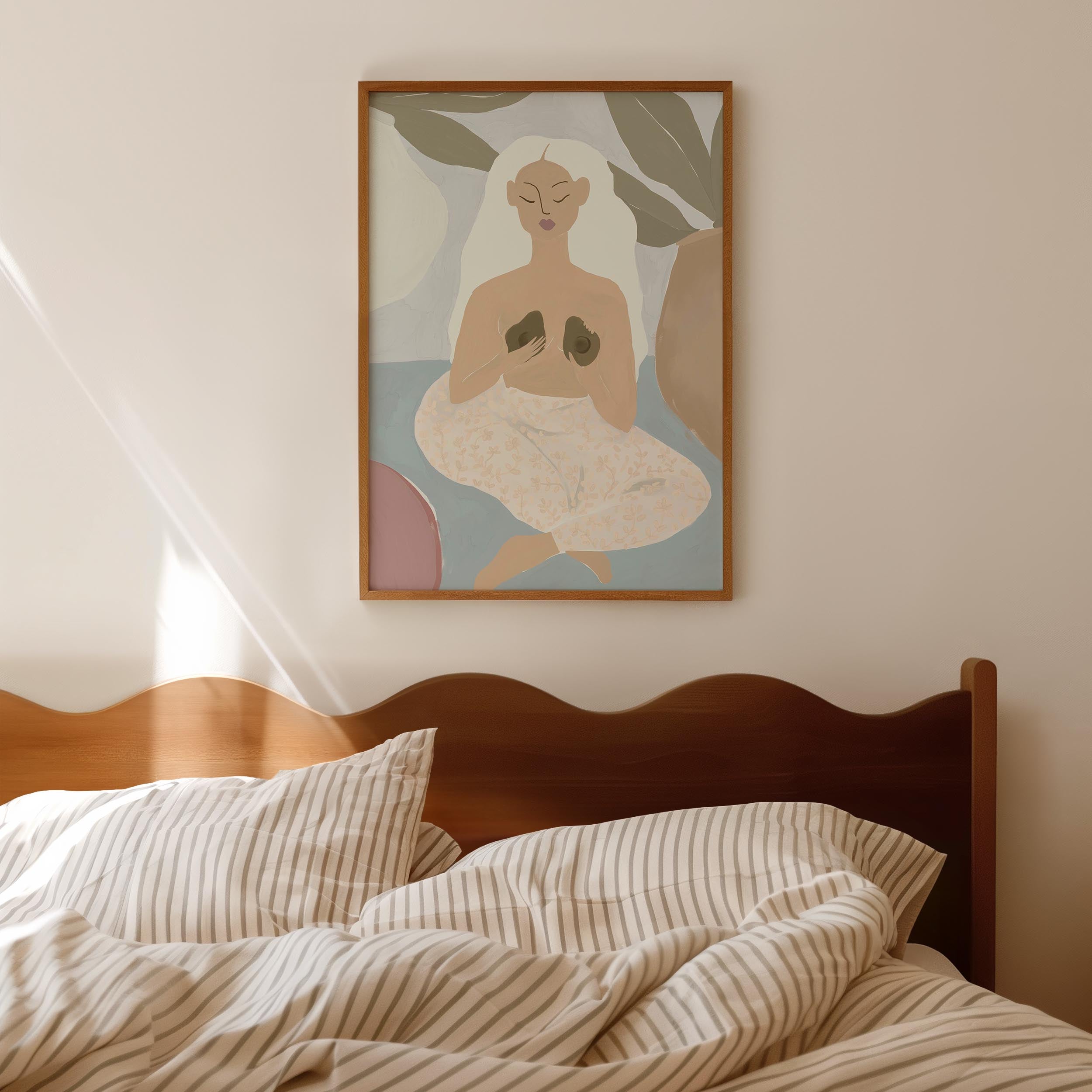 Woman with Avocados Wall Art Print-Skudaboo