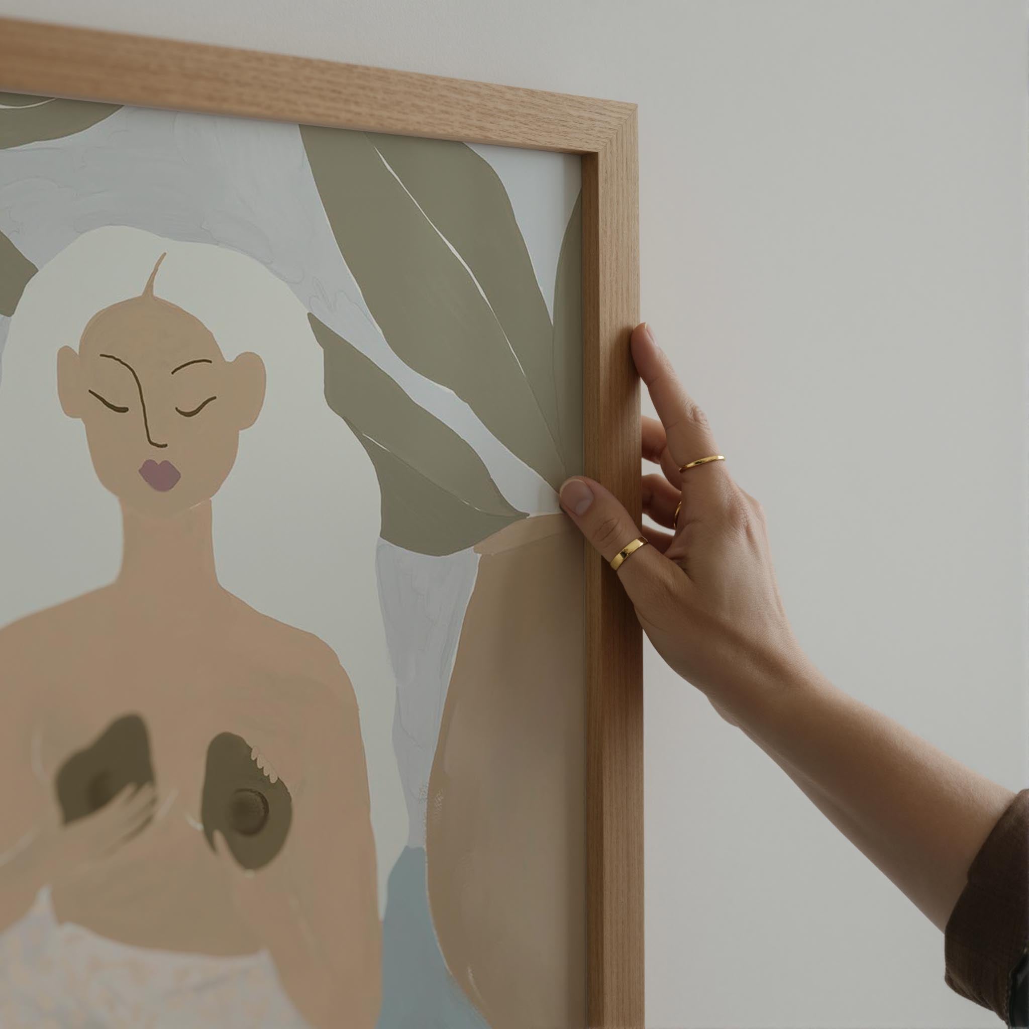 Woman with Avocados Wall Art Print-Skudaboo