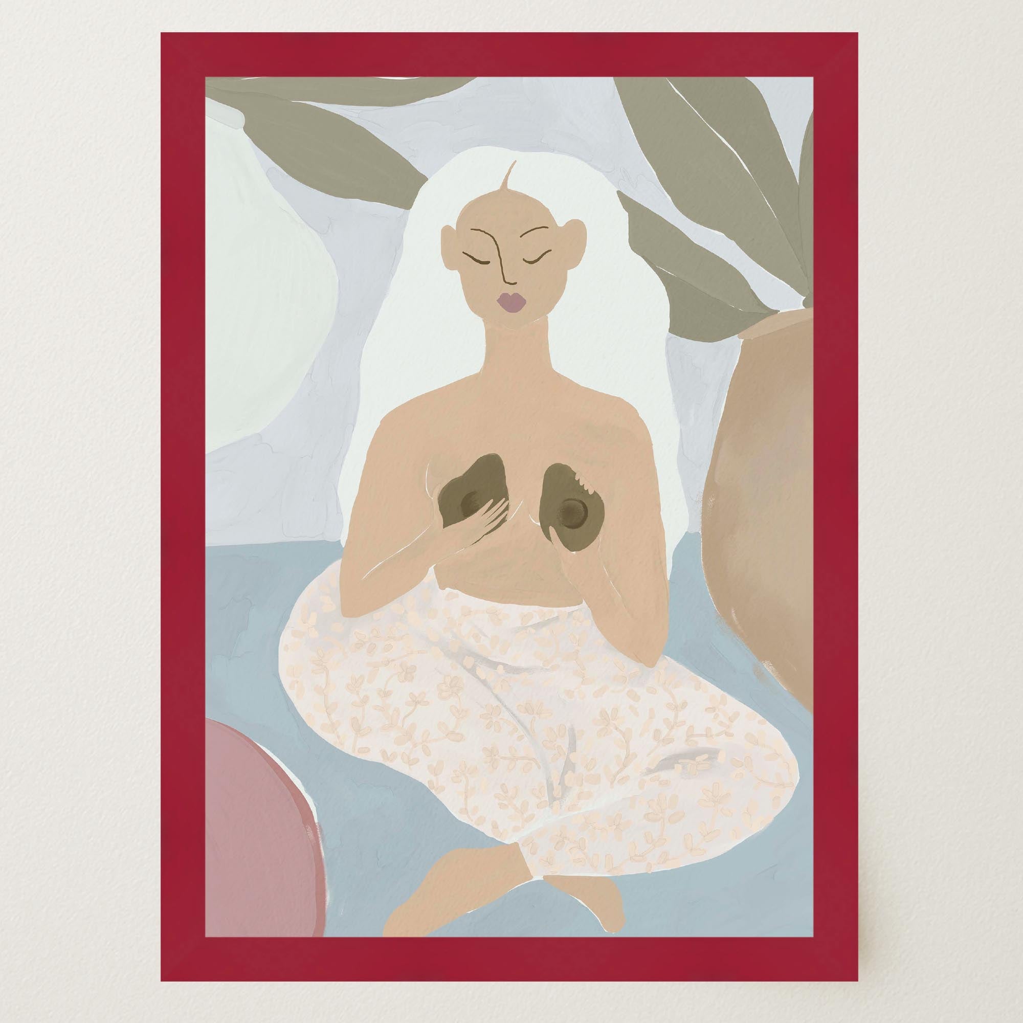 Woman with Avocados Wall Art Print-Skudaboo