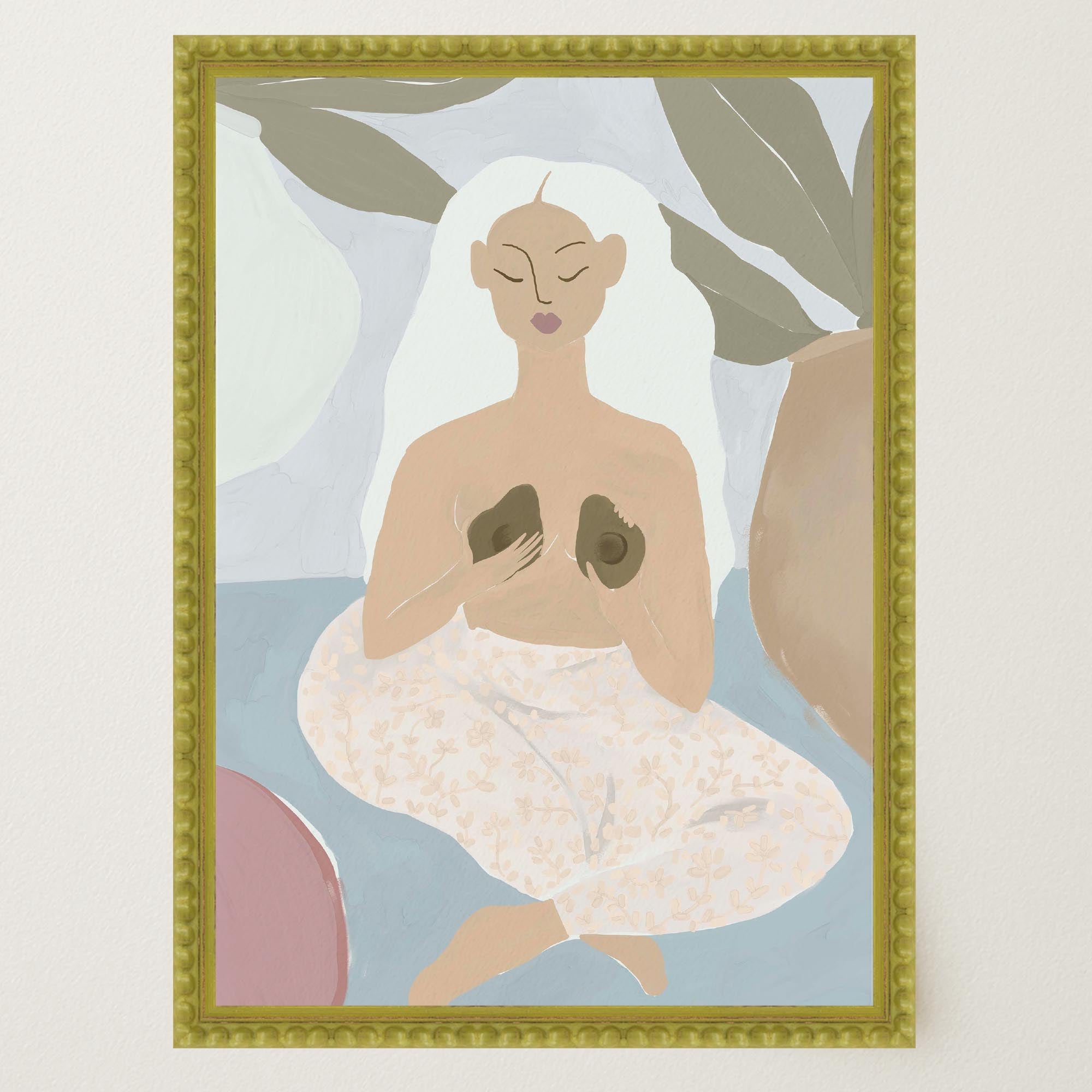 Woman with Avocados Wall Art Print-Skudaboo