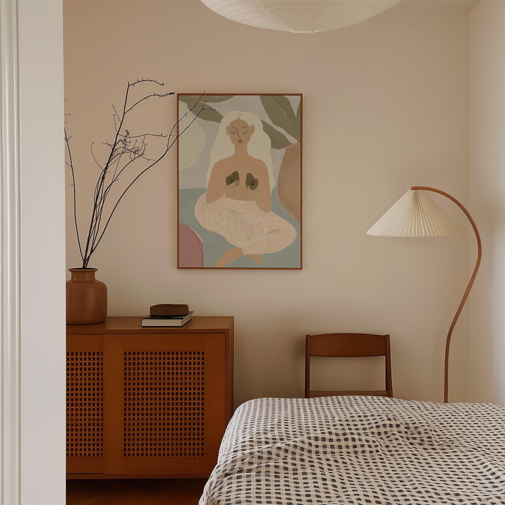 Woman with Avocados Wall Art Print-Skudaboo