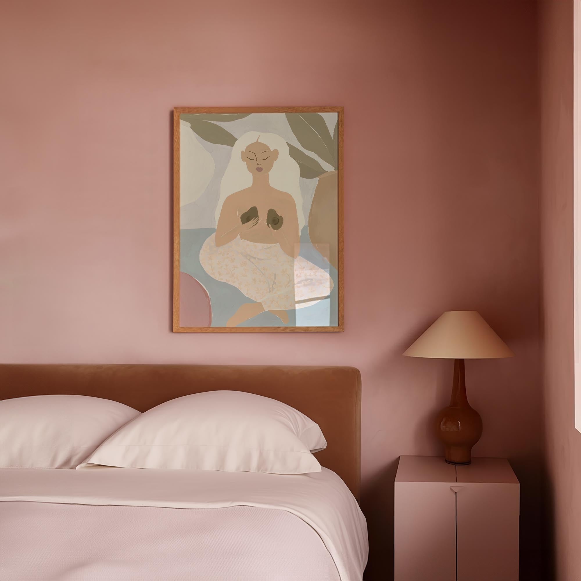 Woman with Avocados Wall Art Print-Skudaboo