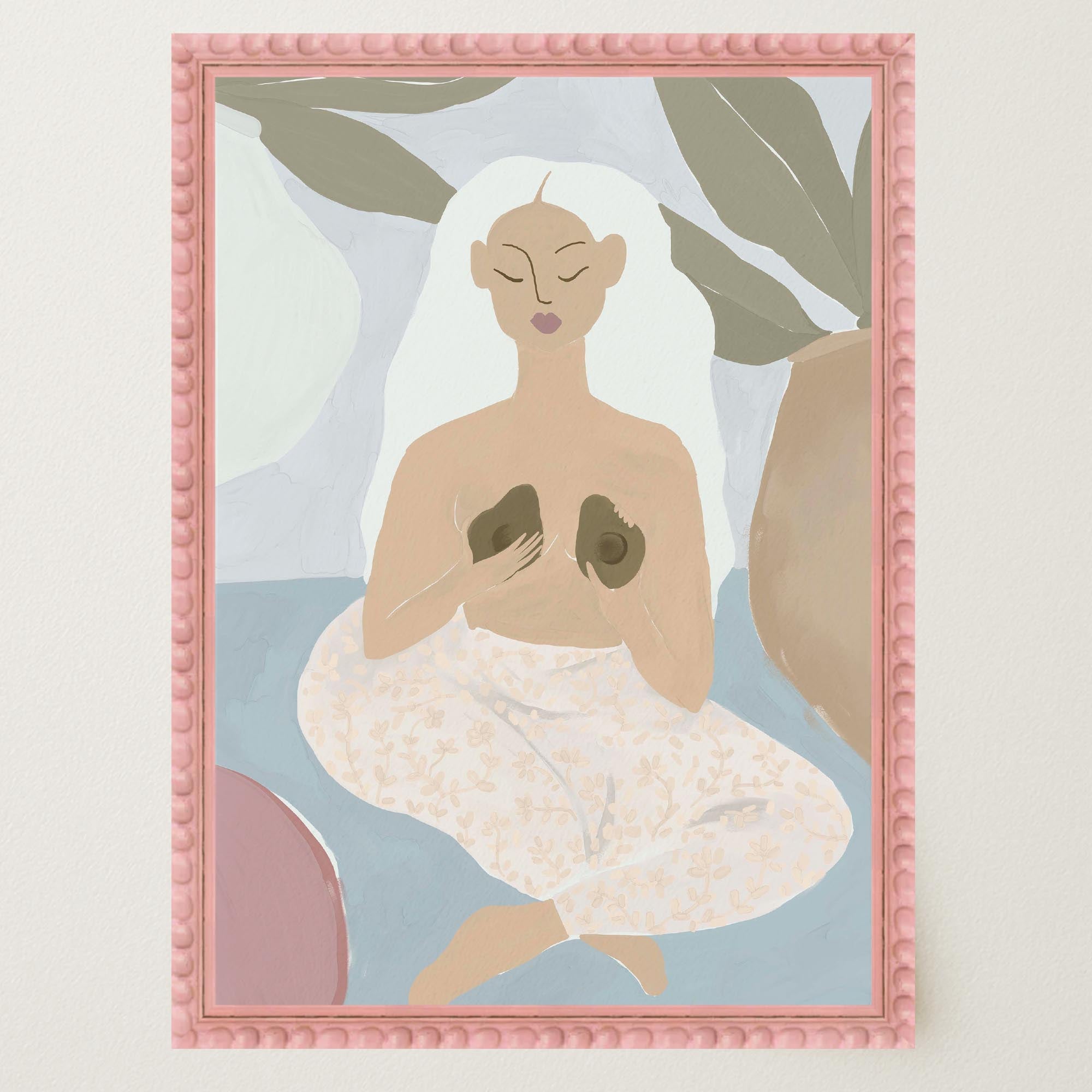 Woman with Avocados Wall Art Print-Skudaboo