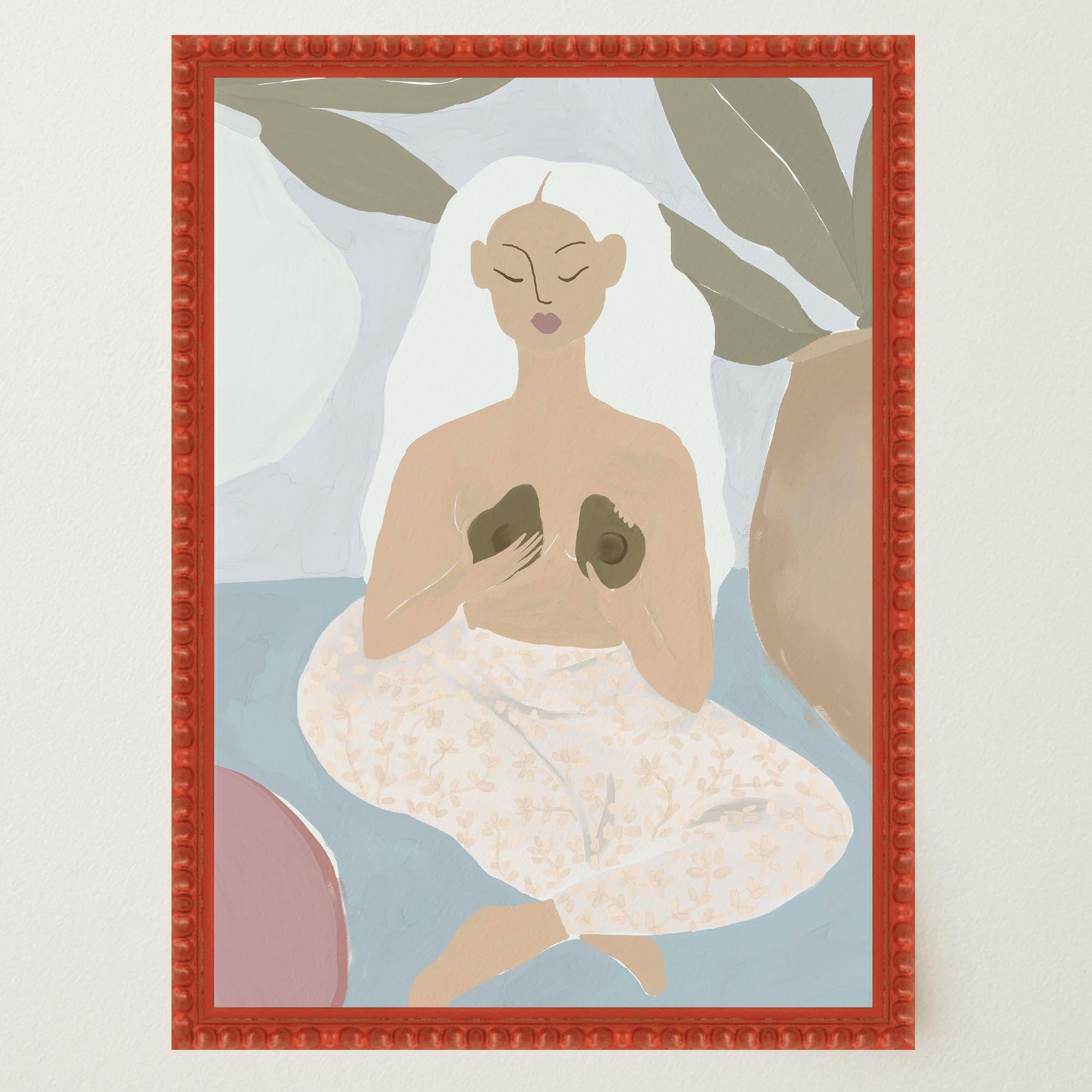 Woman with Avocados Wall Art Print-Skudaboo