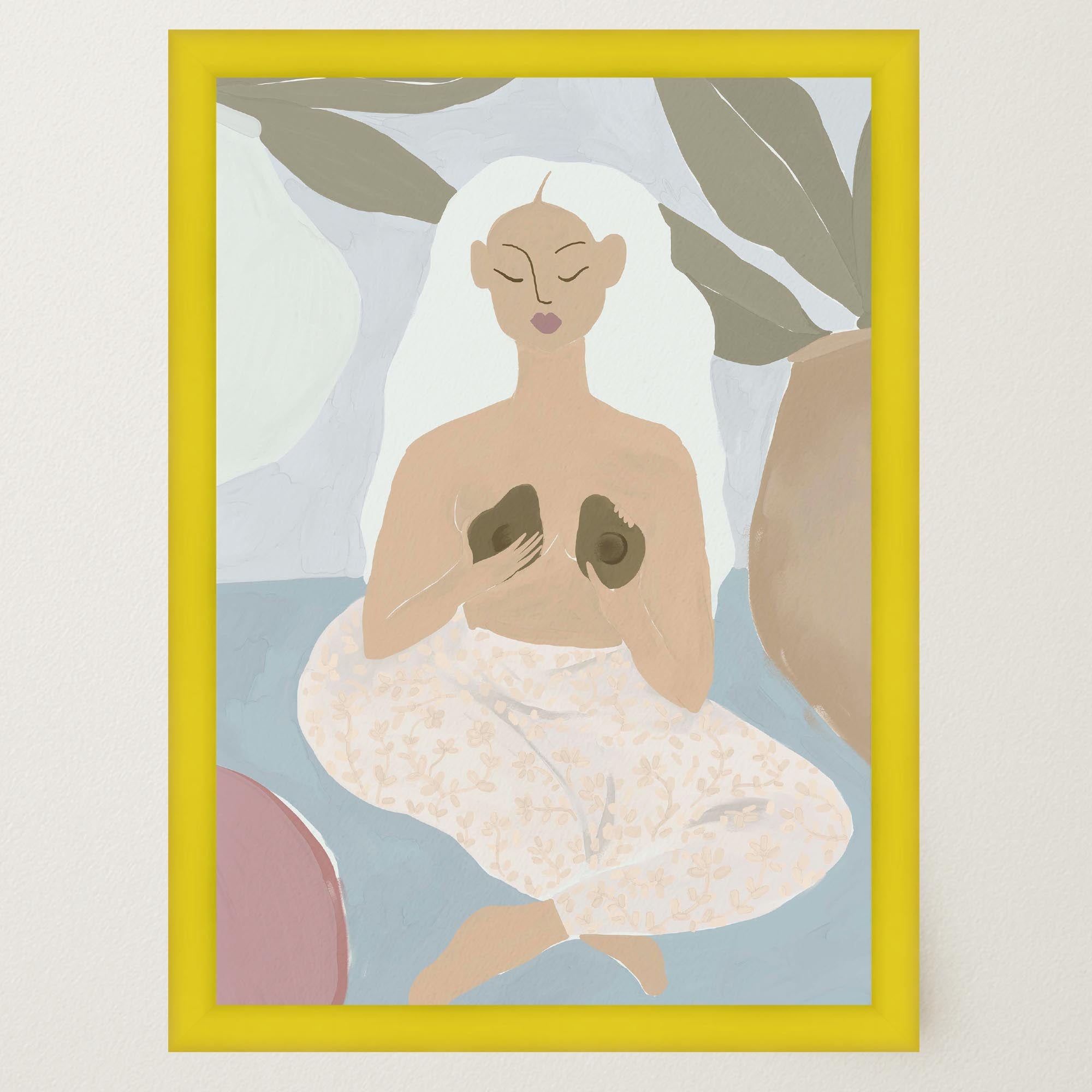 Woman with Avocados Wall Art Print-Skudaboo