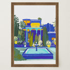 Majorelle Garden Inspired Blue Landscape Wall Art Print-Skudaboo