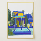 Majorelle Garden Inspired Blue Landscape Wall Art Print-Skudaboo