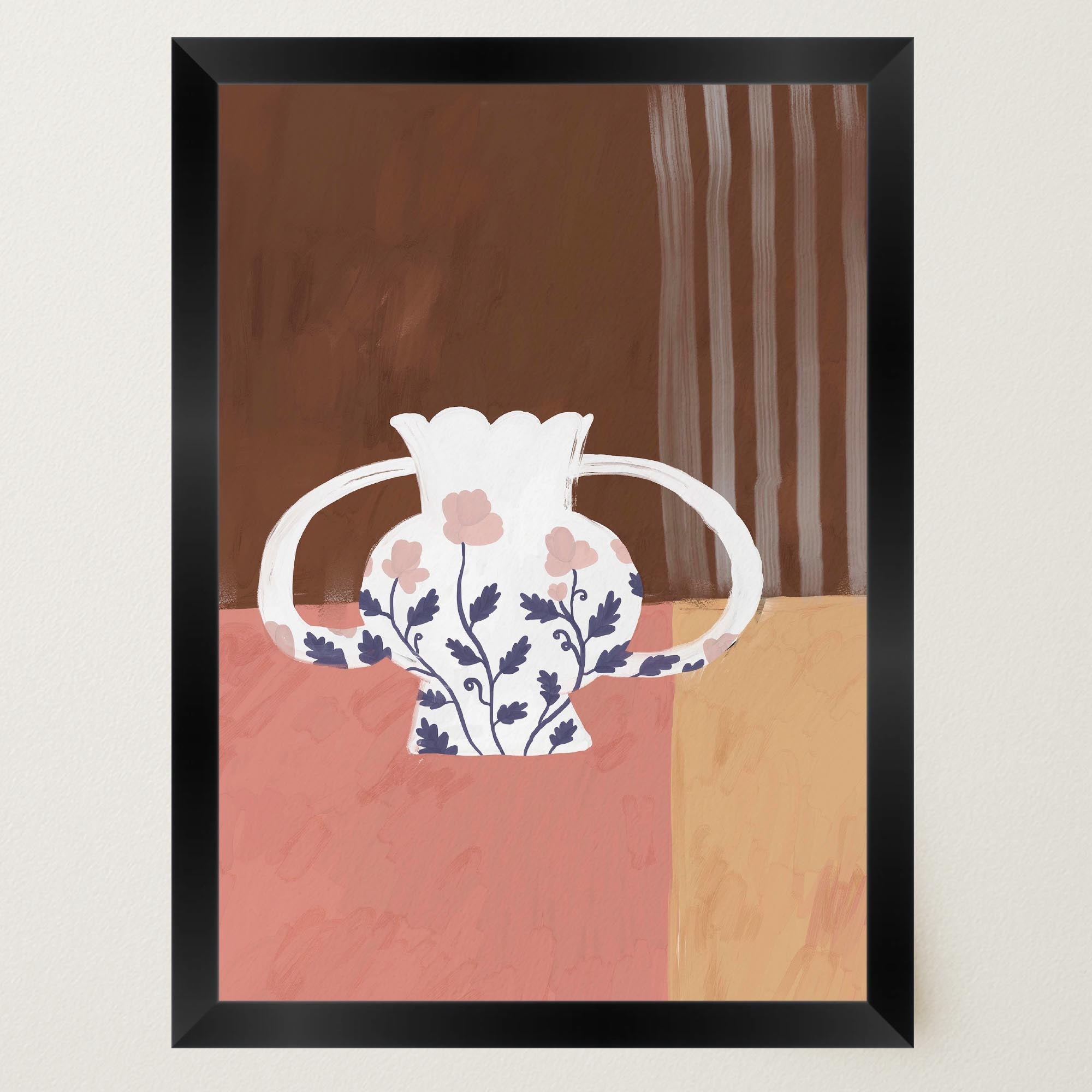 Floral Vase Still Life Wall Art Print-Skudaboo