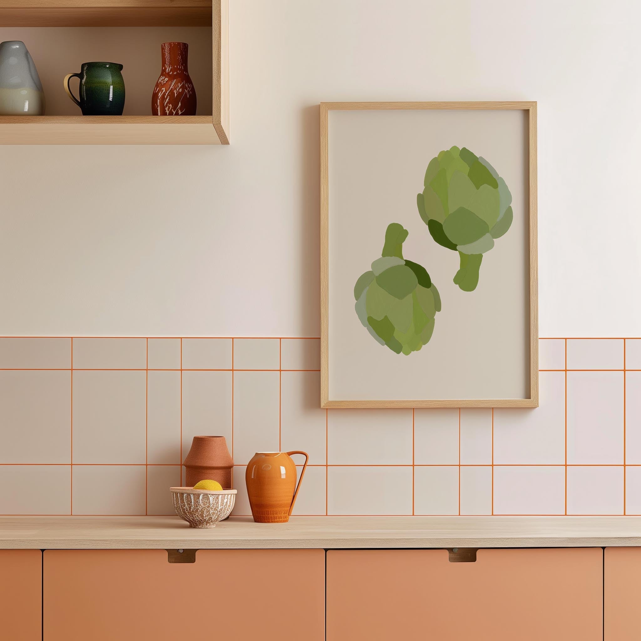 Artichoke Kitchen Wall Art Print-Skudaboo