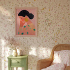 Woman in Pink Portrait Feminine Wall Art Print-Skudaboo