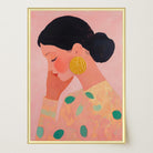 Woman in Pink Portrait Feminine Wall Art Print-Skudaboo