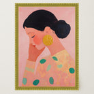 Woman in Pink Portrait Feminine Wall Art Print-Skudaboo