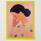 Woman in Pink Portrait Feminine Wall Art Print-Skudaboo