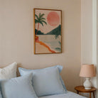 Tropical Beach Sunset Landscape Wall Art Print-Skudaboo