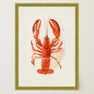 Red Lobster Illustration Wall Art Print-Skudaboo