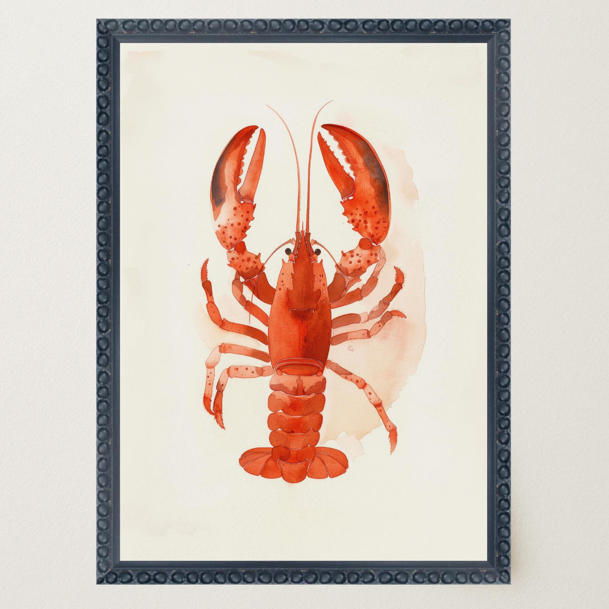 Red Lobster Illustration Wall Art Print-Skudaboo