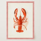 Red Lobster Illustration Wall Art Print-Skudaboo