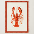 Red Lobster Illustration Wall Art Print-Skudaboo