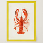 Red Lobster Illustration Wall Art Print-Skudaboo