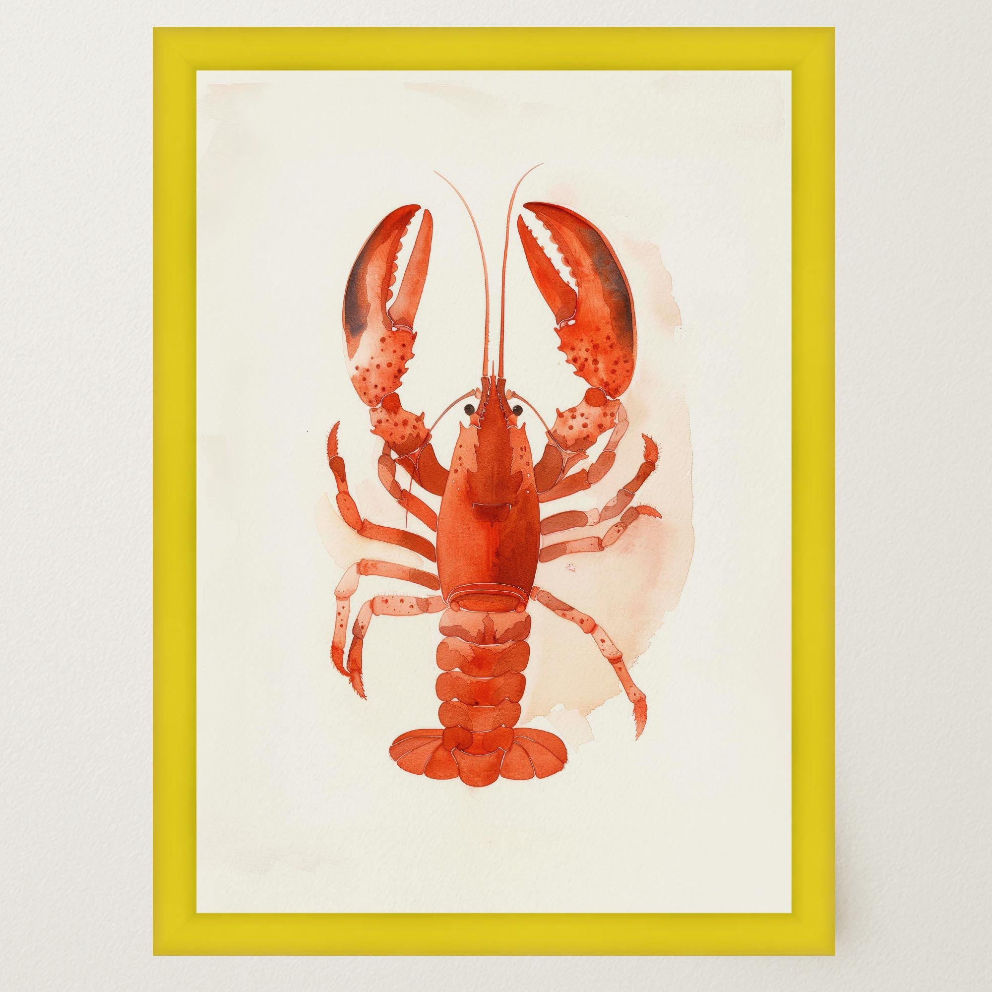 Red Lobster Illustration Wall Art Print-Skudaboo