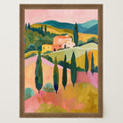 Colourful Tuscan Countryside Wall Art Print-Skudaboo