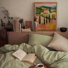 Colourful Tuscan Countryside Wall Art Print-Skudaboo