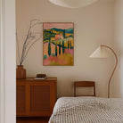 Colourful Tuscan Countryside Wall Art Print-Skudaboo