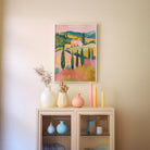 Colourful Tuscan Countryside Wall Art Print-Skudaboo