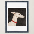 White Greyhound Dog Portrait Wall Art Print-Skudaboo