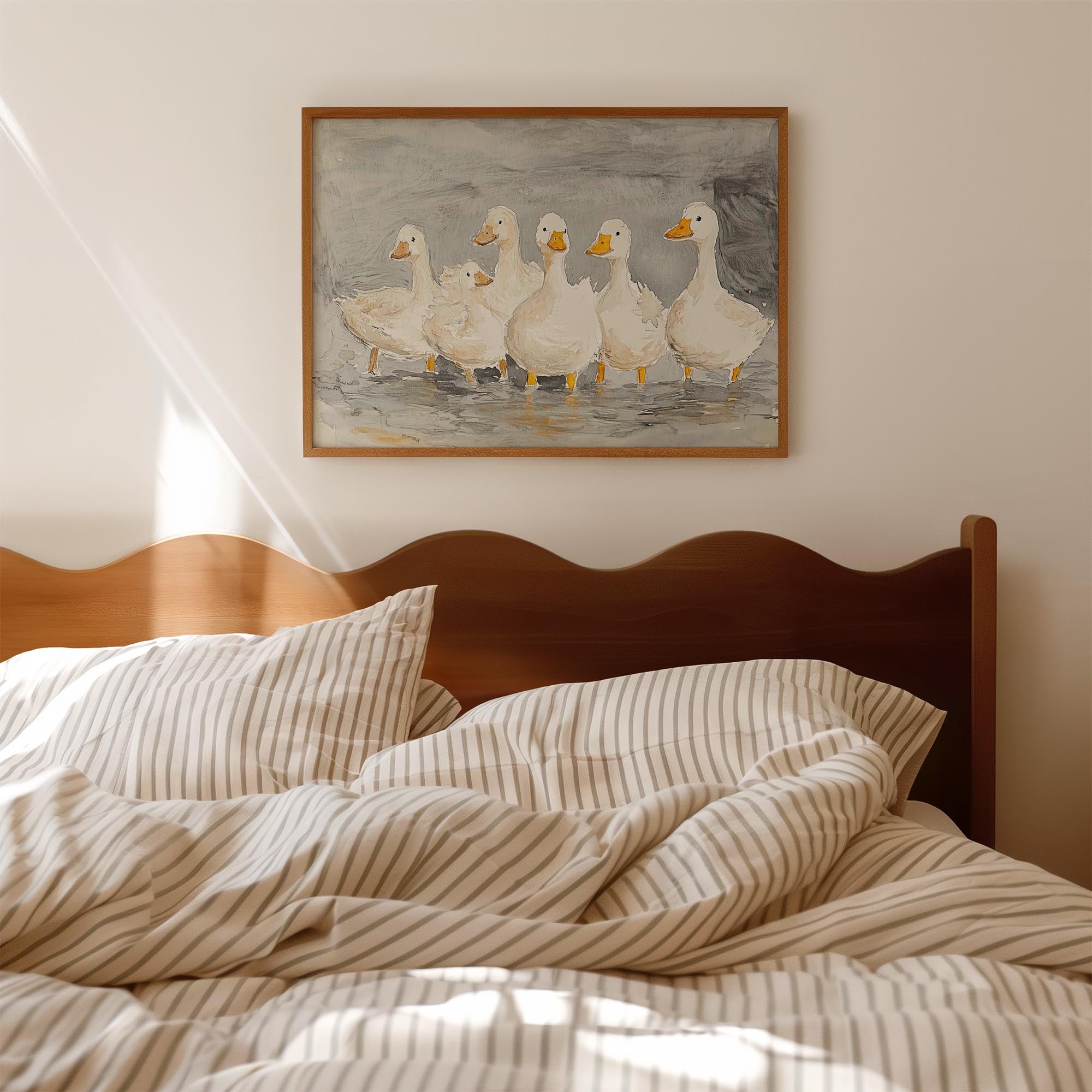 Flock of Ducks Nursery Wall Art Print-Skudaboo
