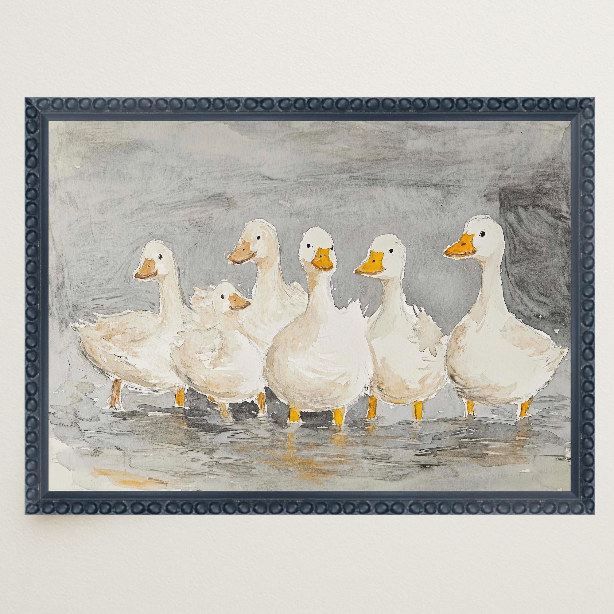 Flock of Ducks Nursery Wall Art Print-Skudaboo