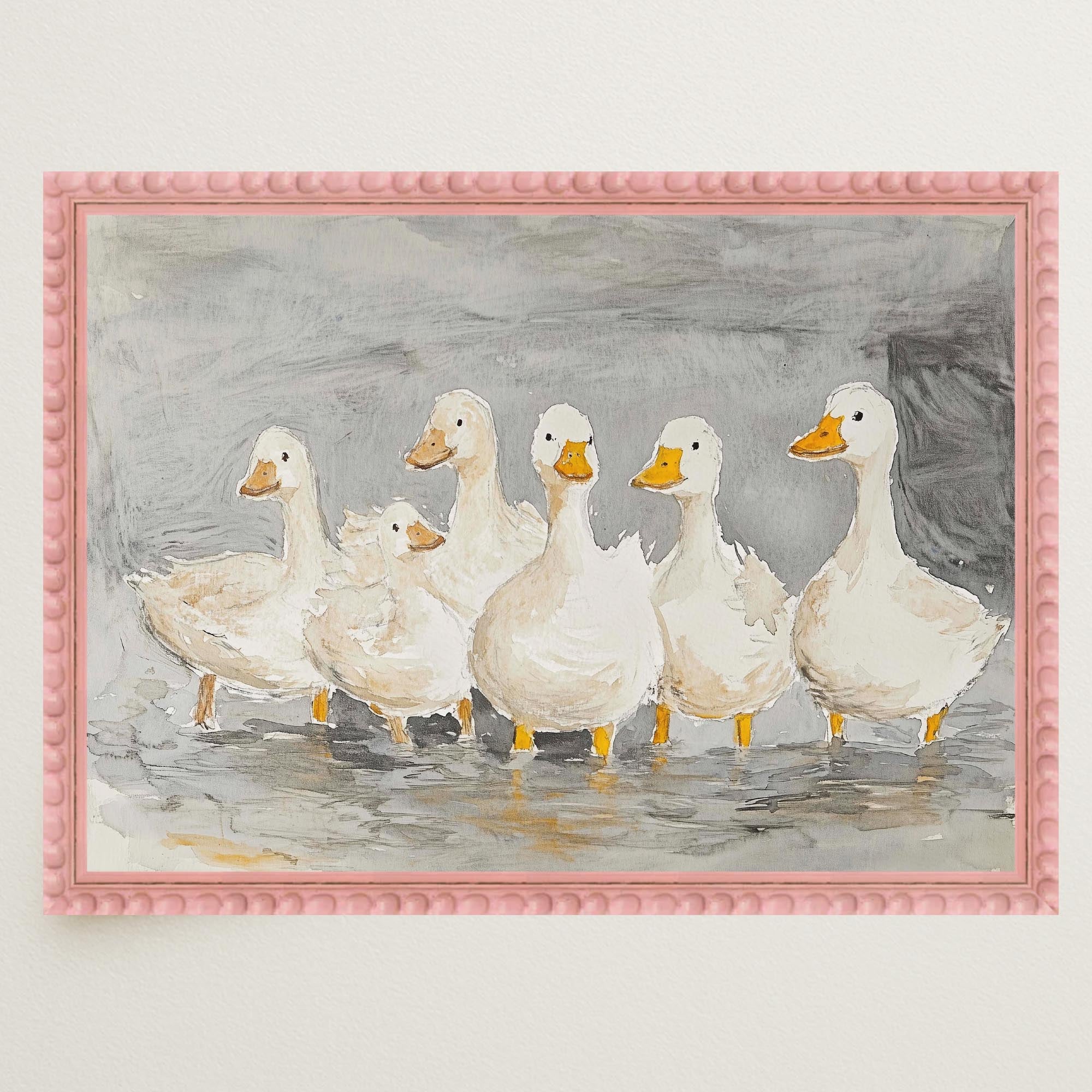 Flock of Ducks Nursery Wall Art Print-Skudaboo