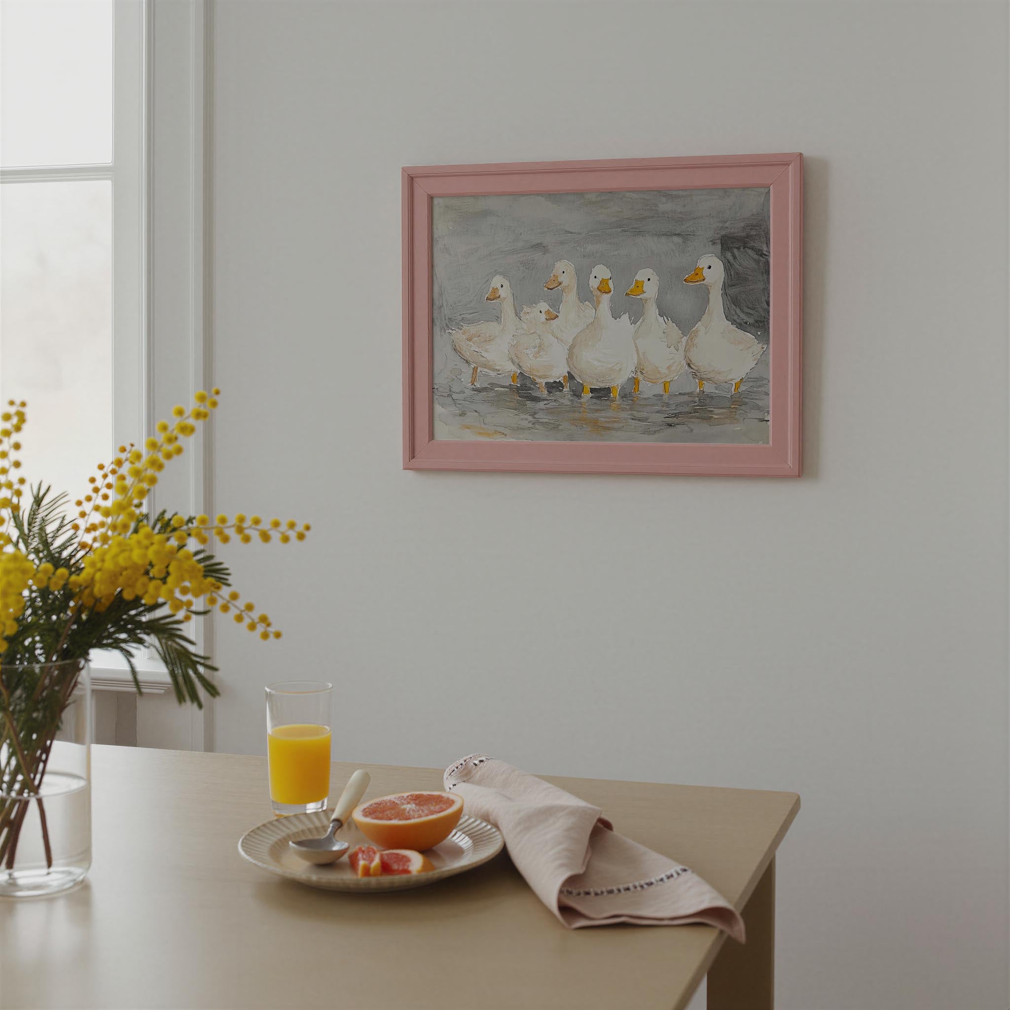Flock of Ducks Nursery Wall Art Print-Skudaboo