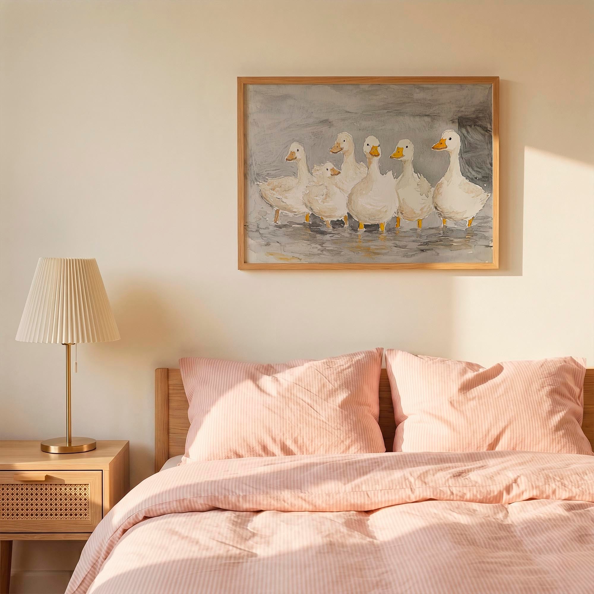 Flock of Ducks Nursery Wall Art Print-Skudaboo