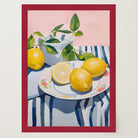 Mediterranean Lemons Still Life Wall Art Print-Skudaboo