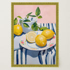 Mediterranean Lemons Still Life Wall Art Print-Skudaboo