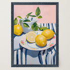 Mediterranean Lemons Still Life Wall Art Print-Skudaboo