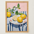 Mediterranean Lemons Still Life Wall Art Print-Skudaboo