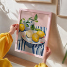 Mediterranean Lemons Still Life Wall Art Print-Skudaboo