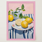 Mediterranean Lemons Still Life Wall Art Print-Skudaboo