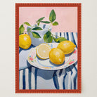 Mediterranean Lemons Still Life Wall Art Print-Skudaboo