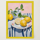 Mediterranean Lemons Still Life Wall Art Print-Skudaboo