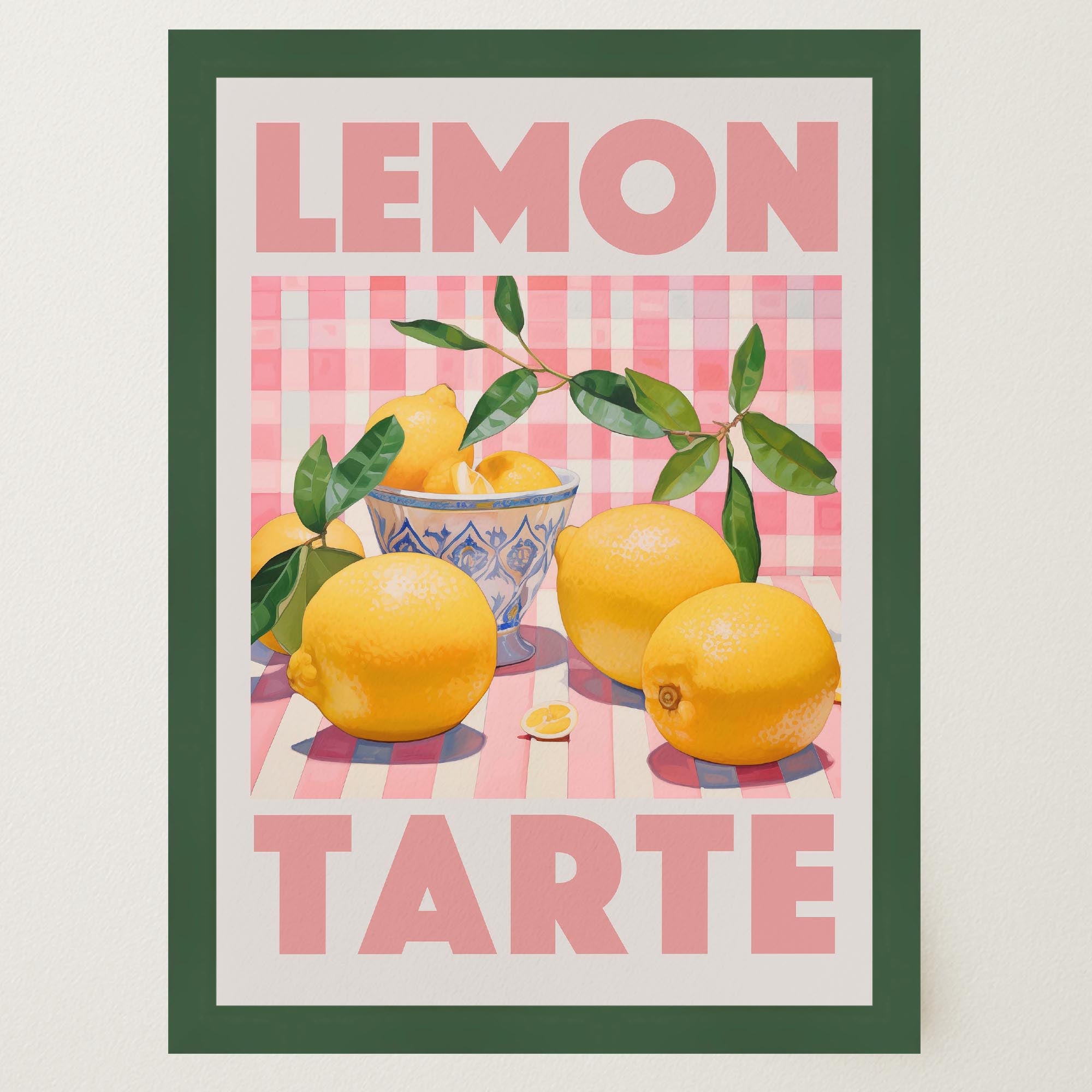 Lemon Tarte Still Life Retro Kitchen Wall Art Print-Skudaboo