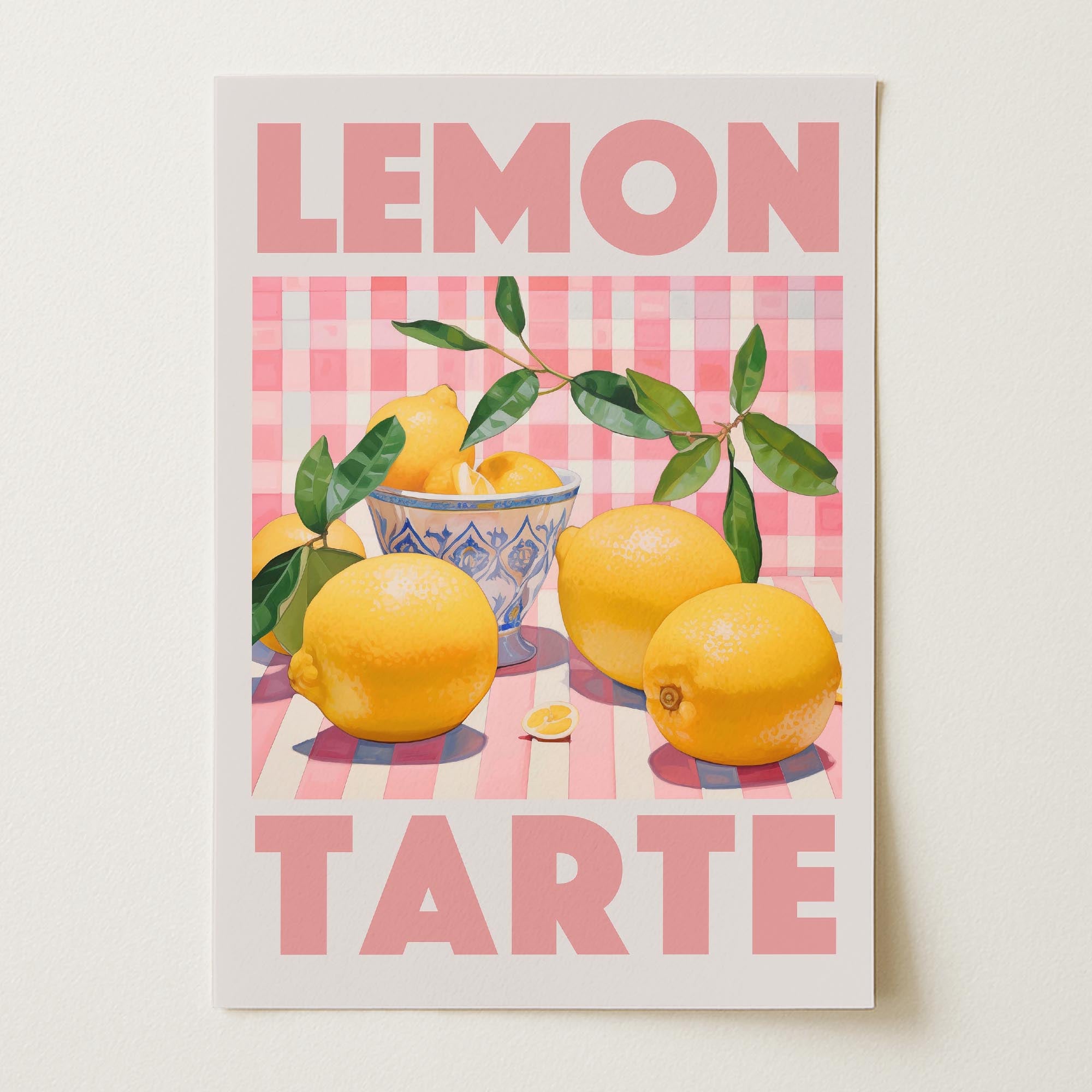 Lemon Tarte Still Life Retro Kitchen Wall Art Print-Skudaboo